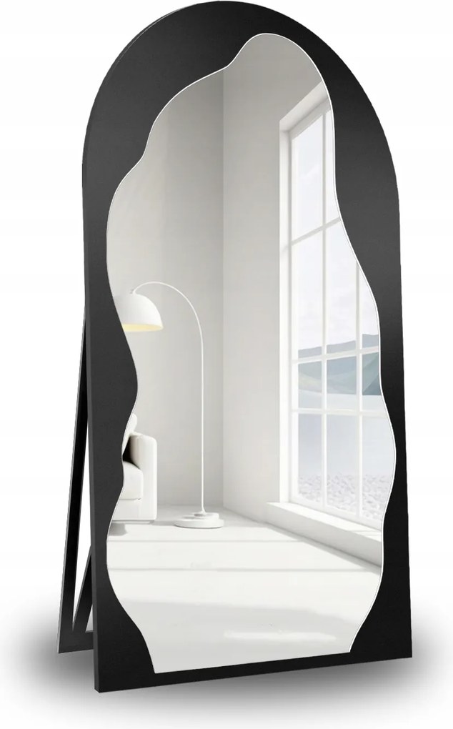 Auro II organikus álló tükör fekete Mdf keretben 60x170