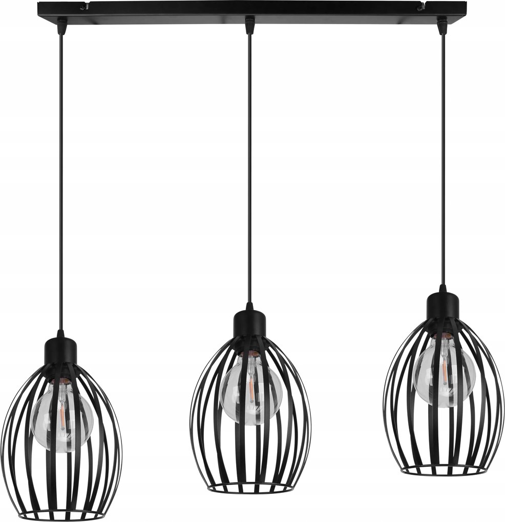 Mennyezeti Lámpa Lógó Csillár Hármas Loft Túlnyúlás Fém E27 Led