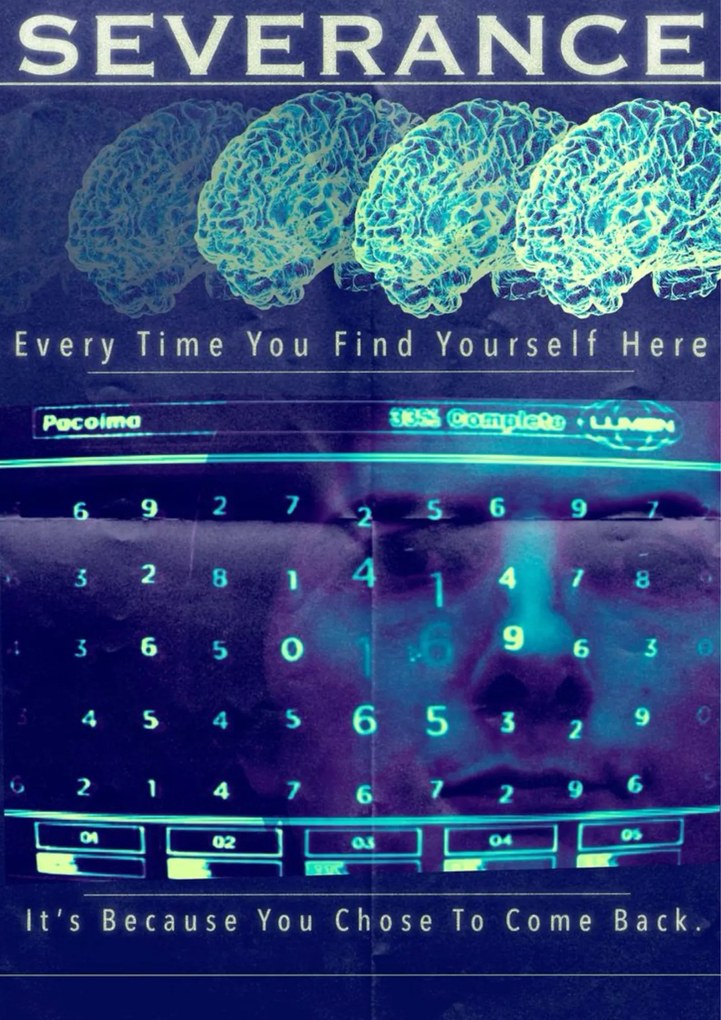 Poszter 21x30 cm A4 sorozat Severance Elválasztás Apple