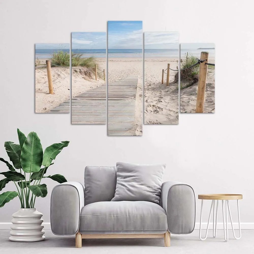 Gario Vászonkép A tengerhez megyünk - 5 részes Méret: 200 x 100 cm