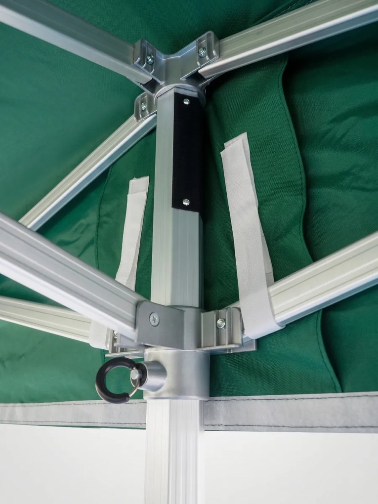 Összecsukható sátor 5×5 m – alumínium hexagon profi, Fehér