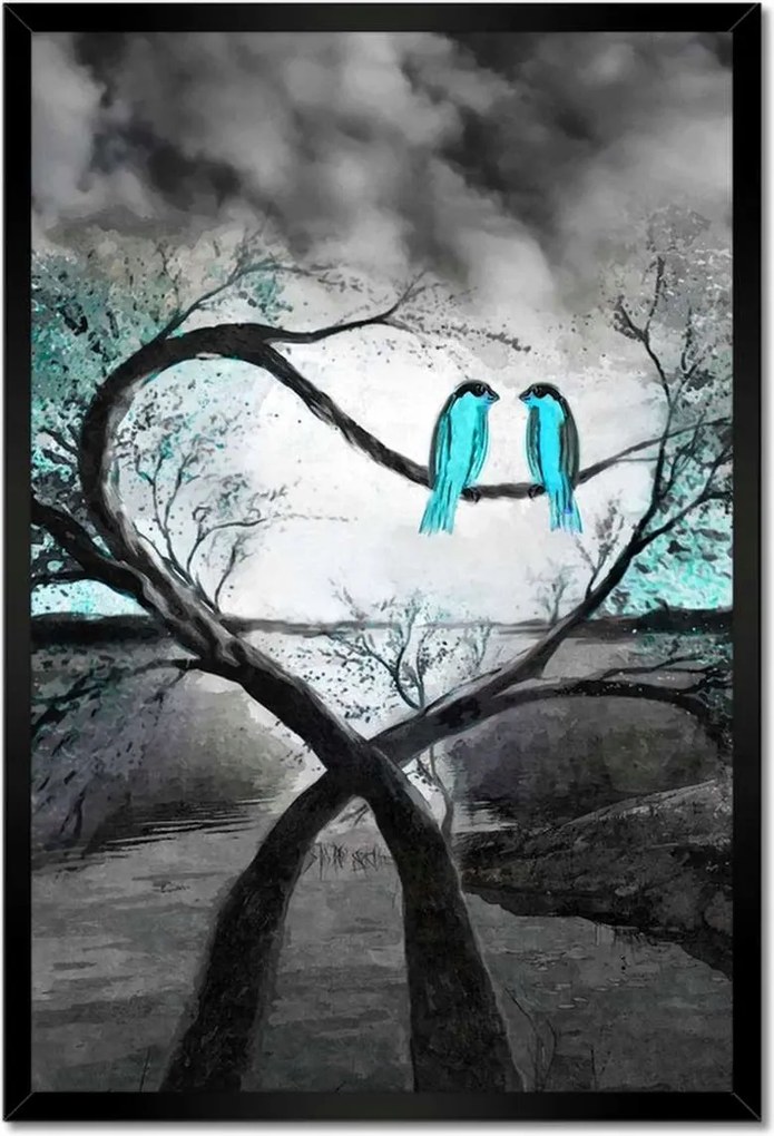 Poszterek keretben 40x60 Türkiz bűvölet Éjszaka