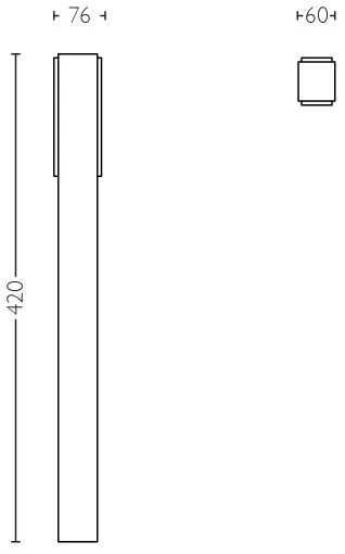 Philips 16488/93/P3 - Kültéri oszlopos lámpa MYGARDEN STRATOSPHERE 2xLED/4,5W IP44