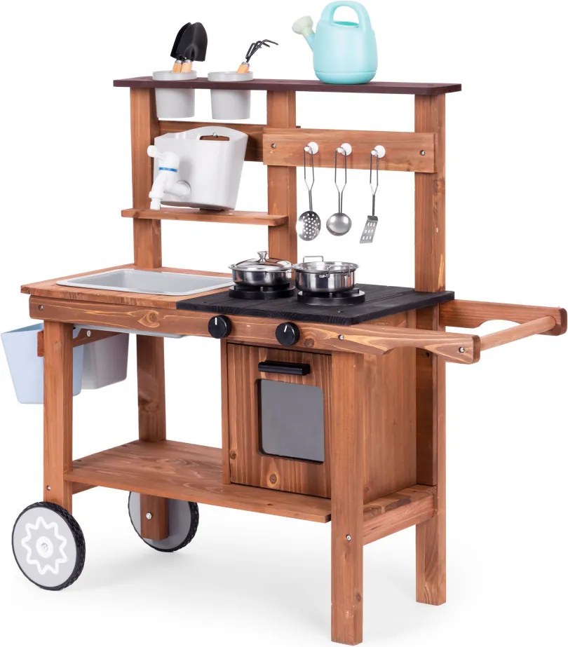 Fa kültéri gyerekkonyha kiegészítőkkel