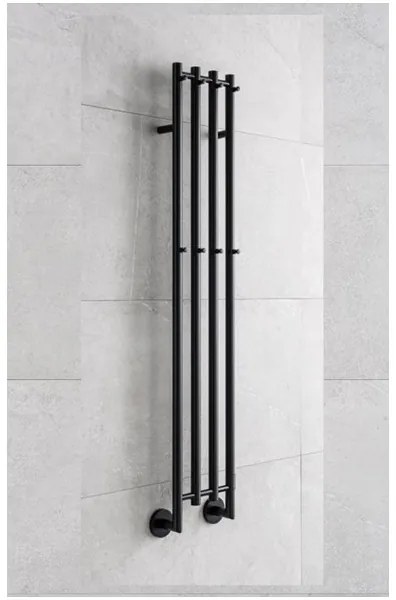 P.M.H. MO1B-R - MONA elektromos törölközőszárító, 93W/230V, 153,3 cm, IP44, fekete