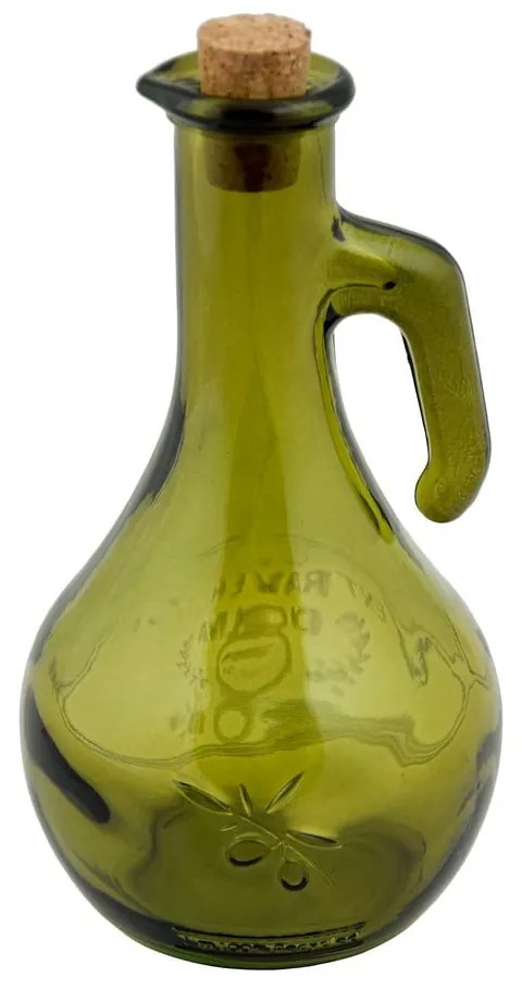 Olive zöld, újrahasznosított üveg olajtartó, 500 ml - Ego Dekor