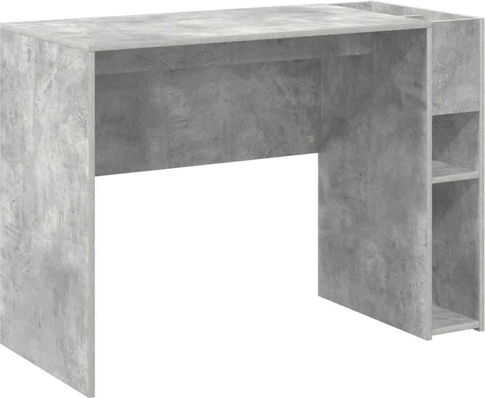 vidaXL Asztal Beton Szürke 109 x 50 x 78 cm Faanyag
