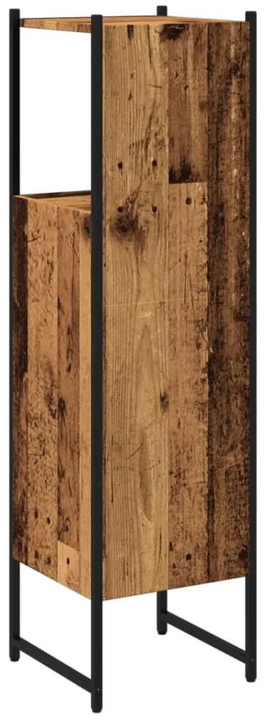 antik fa színű szerelt fa fürdőszobaszekrény 33 x 33 x 120,5 cm