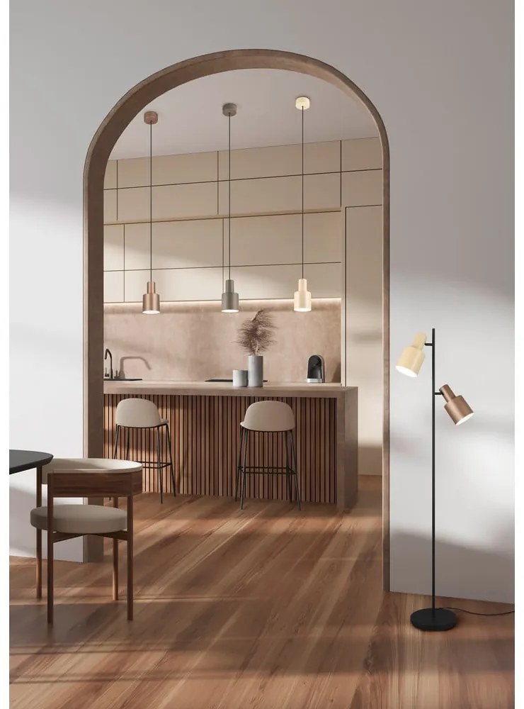 Sötétbarna függőlámpa fém búrával ø 12 cm Agudo – Trio