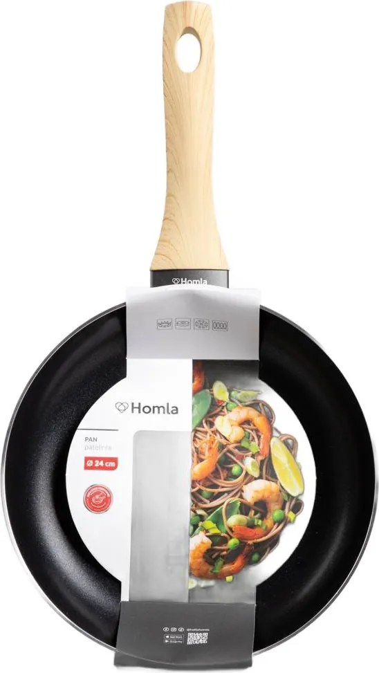 Serpenyő B2 Albero Essentials fekete 24 CM Homla