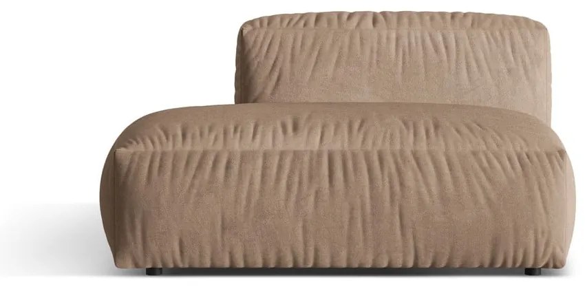 Világosbarna bársony kanapé modul (bal oldali) Martina – Micadoni