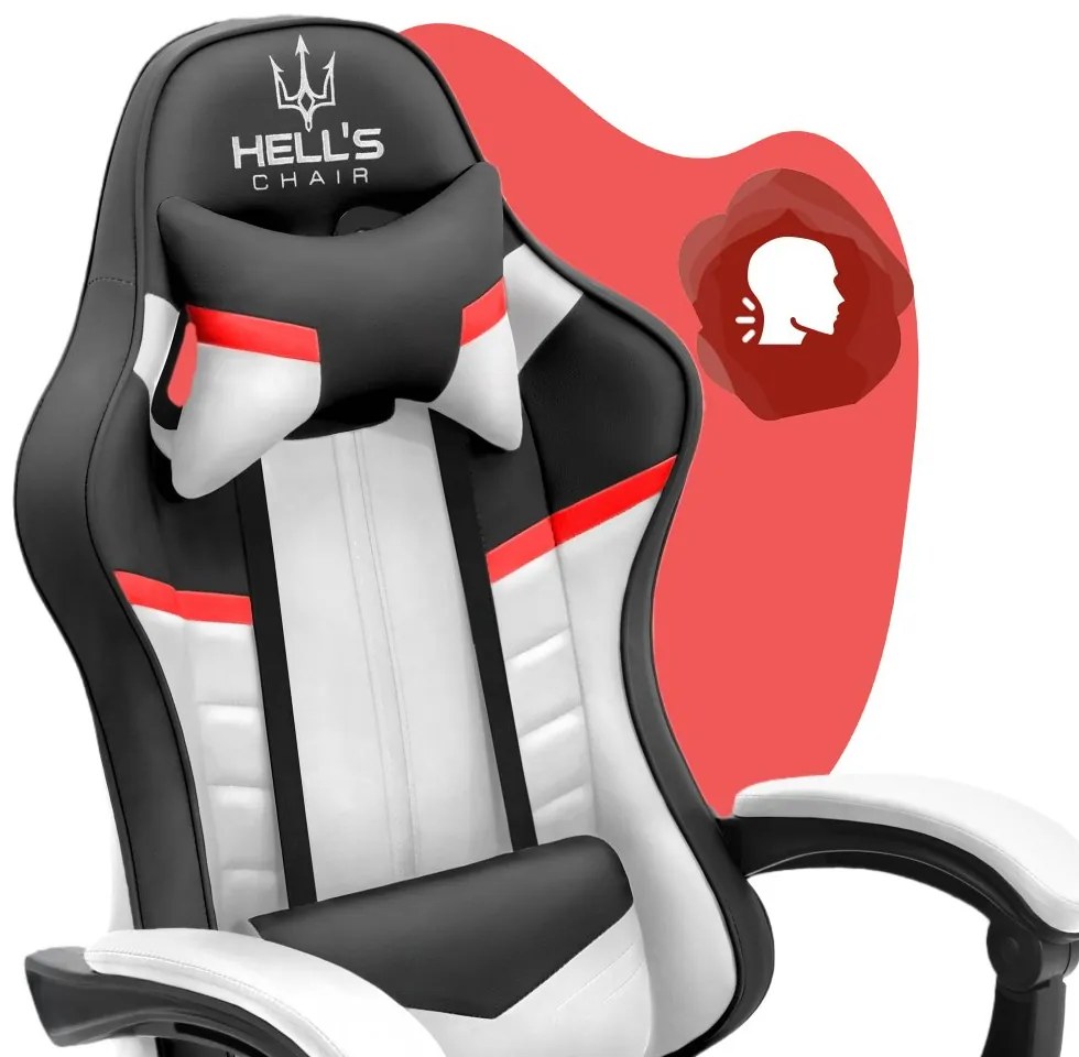 Gyerek gamer szék HC-1004 - fekete-fehér-piros