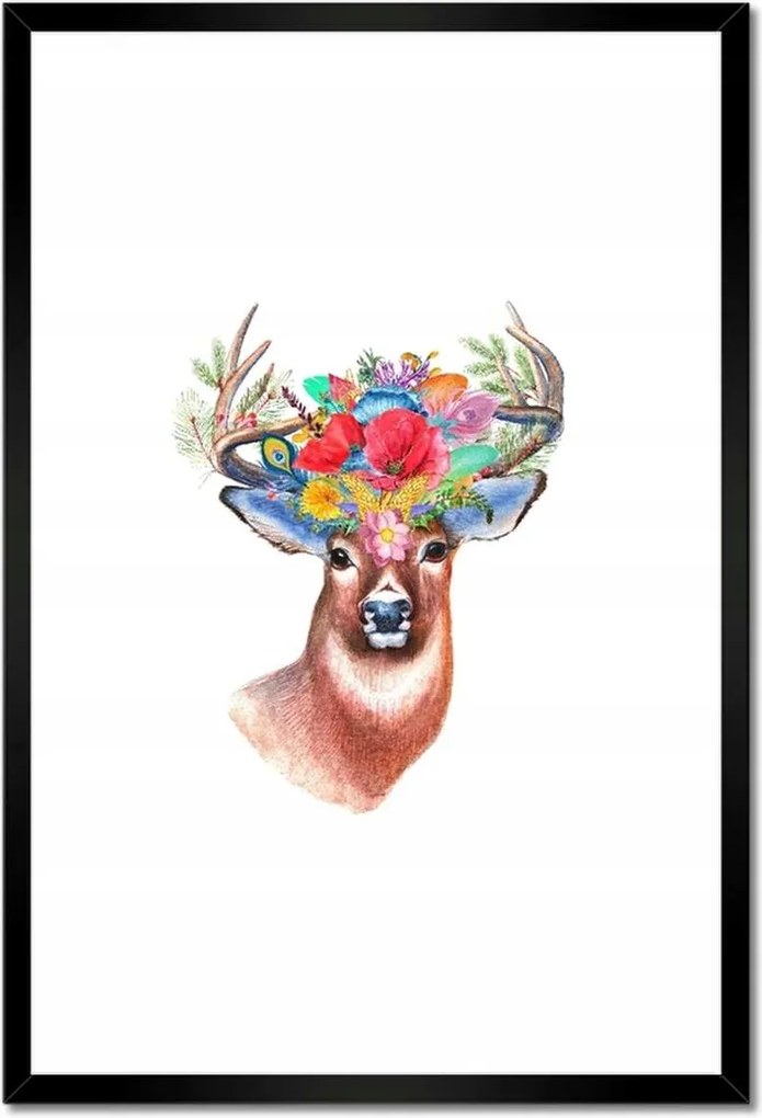 Poszterek keretben 40x60 Vidám szarvas