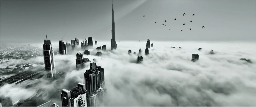 Kép - Felhőkarcolók Dubaiban (120x50 cm)