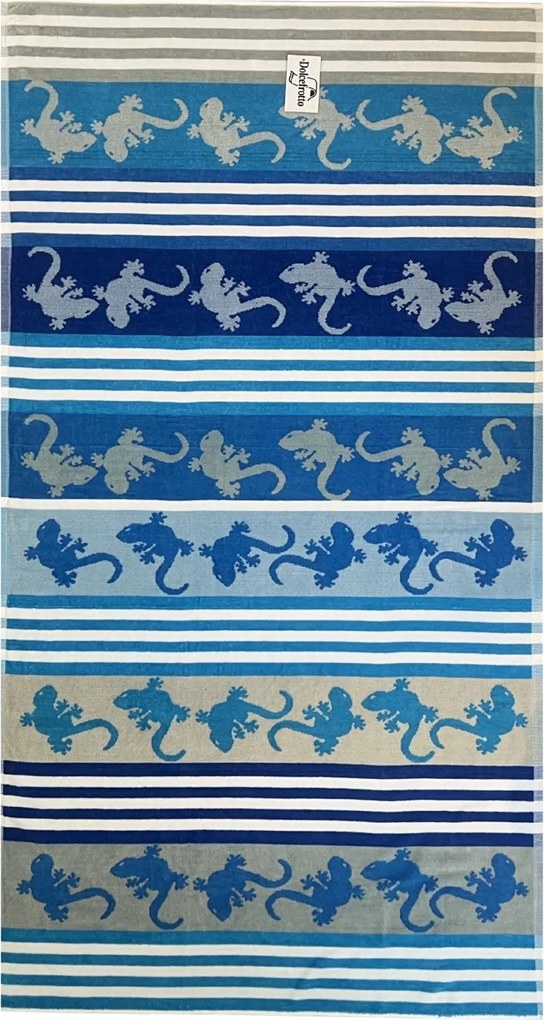 CRAZY GEKKO Strandtörölköző kék 165x90cm