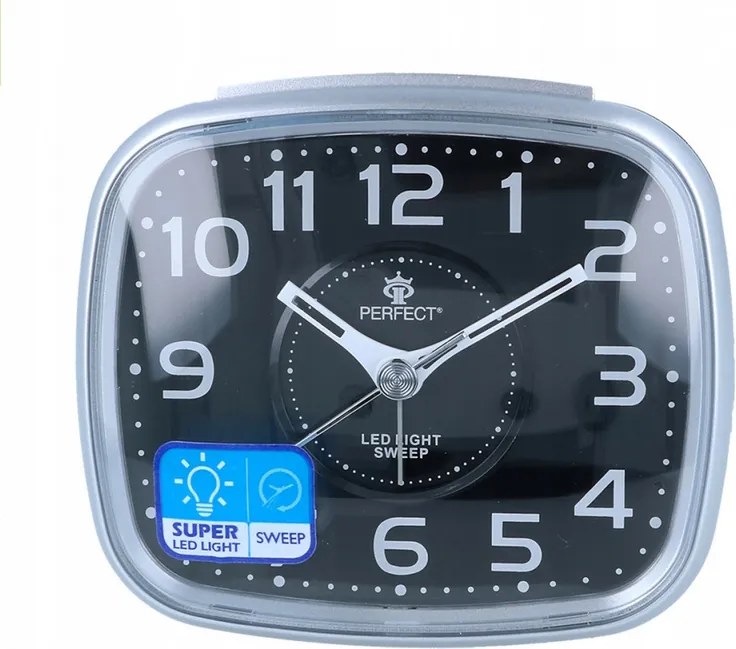 Kvarc ébresztőóra Perfect ML003W-SP Ezüst 4 db elem