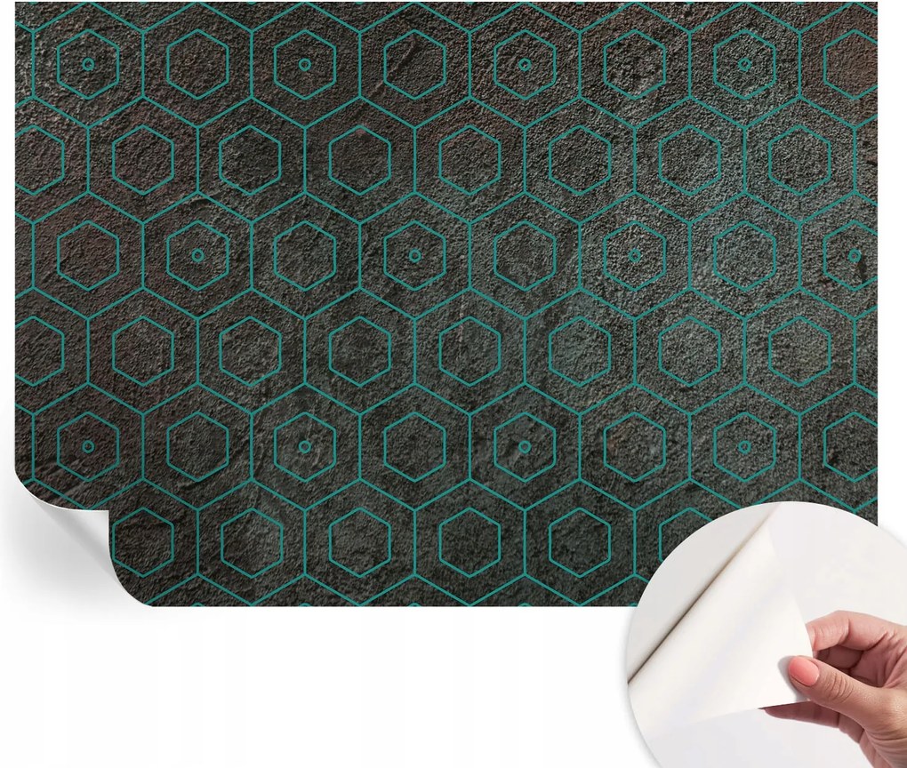 Mosható öntapadós fotótapéta étkezőbe Geometrikus minta 312x219 cm