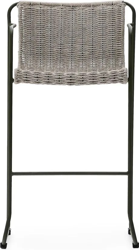 Szürkészöld fém kerti bárszék Maurina – Kave Home