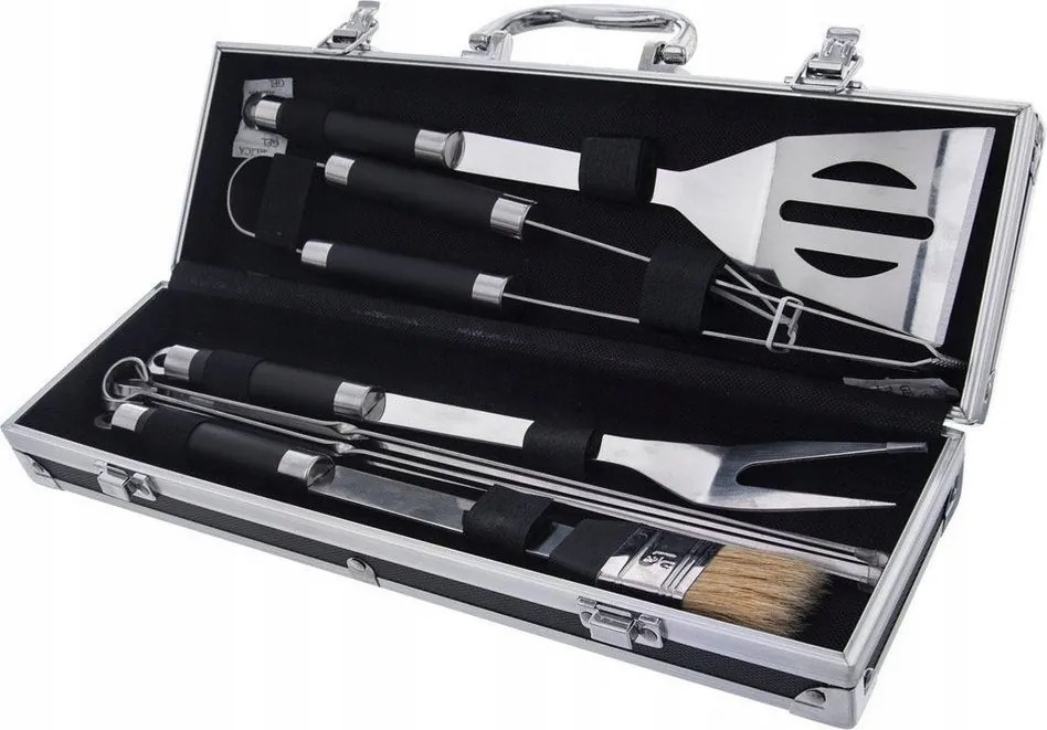 Edények Grill Szett Grill kiegészítők edénykészlet bőrönd