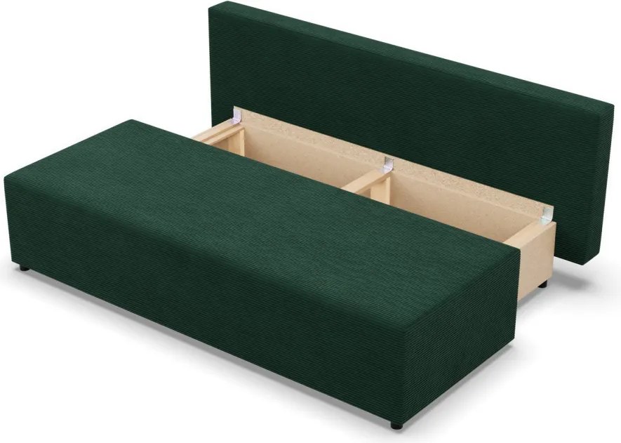 Nobu kanapé, kordbársony, zöld