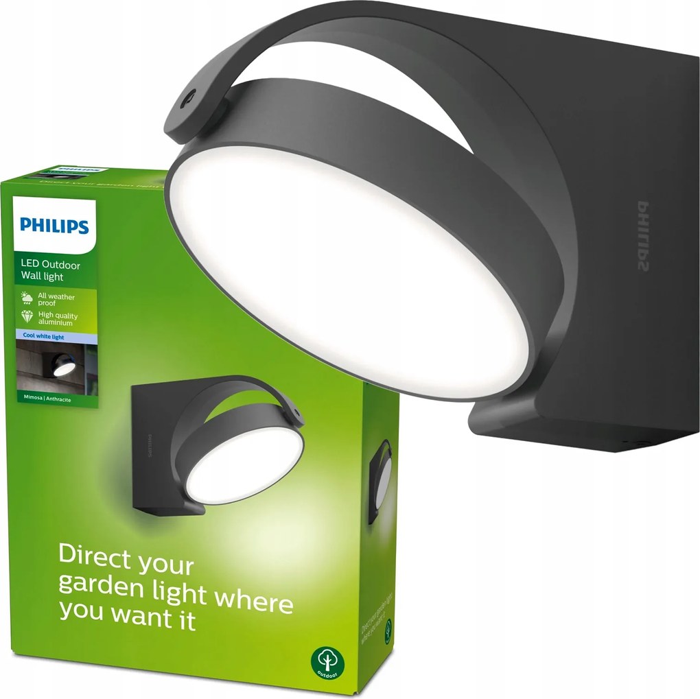 Kerti fali lámpa Kültéri Led homlokzati lámpa 7W 4000K IP44 Philips