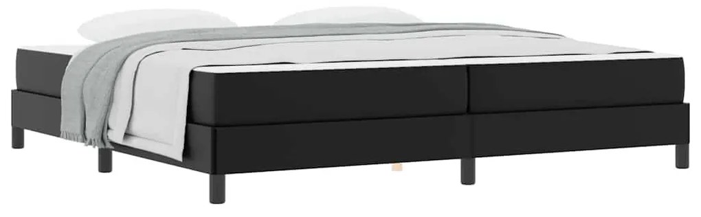 Ágy matracmal Fekete 200 x 200 cm Műbőr