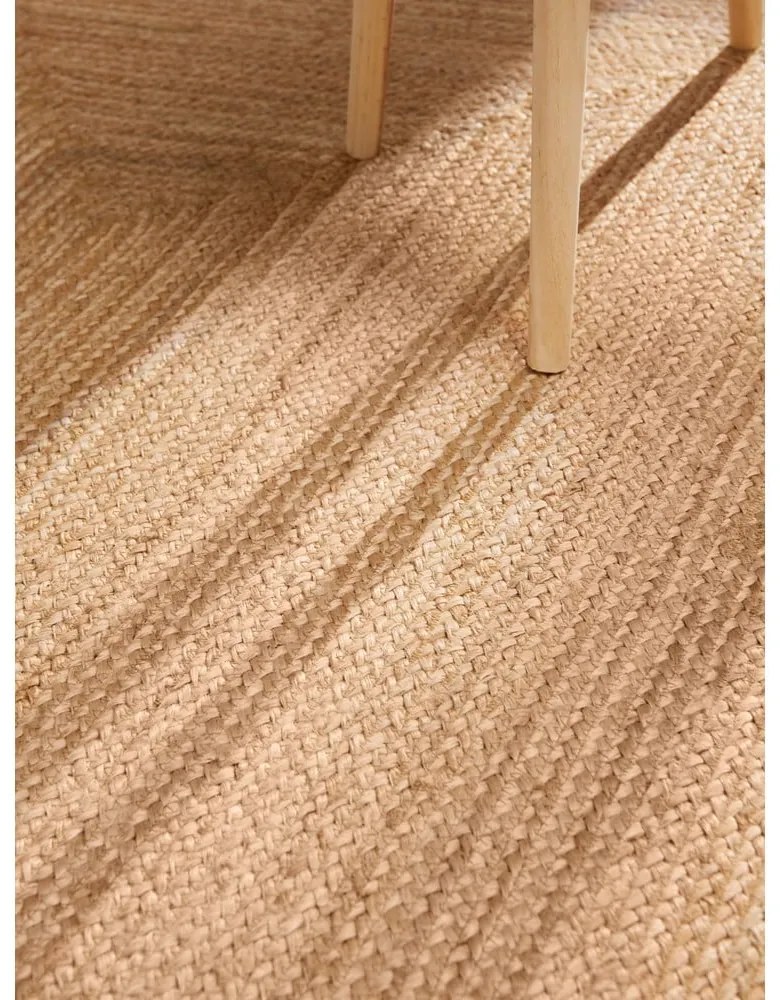 Natúr színű kétoldalas-kézi szövésű juta szőnyeg 80x150 cm Juno – Hanse Home