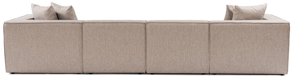 Sarokkanapé Sora (L1-O1-O1-1R-POUFFE ) - Homok Bézs