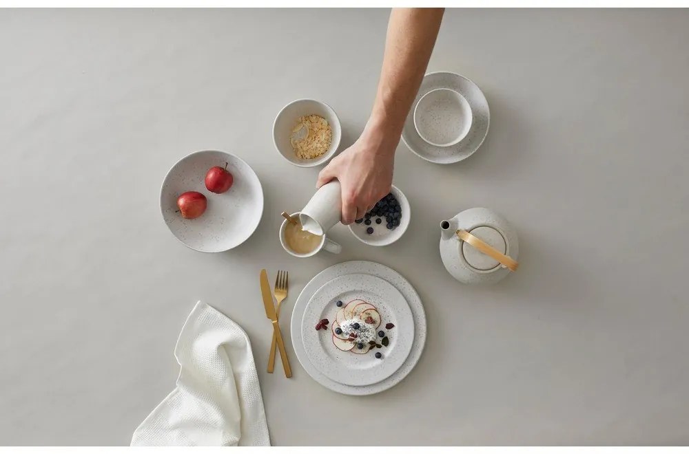 Basics Matte Cream krémszínű agyagkerámia tejeskanna, 0,5 l - Bitz