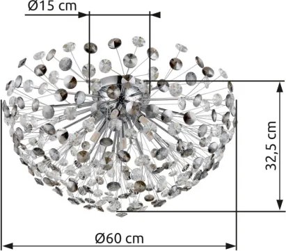 GLOBO 64135D1C KATRINA Glamour Mennyezeti Lámpa IP20