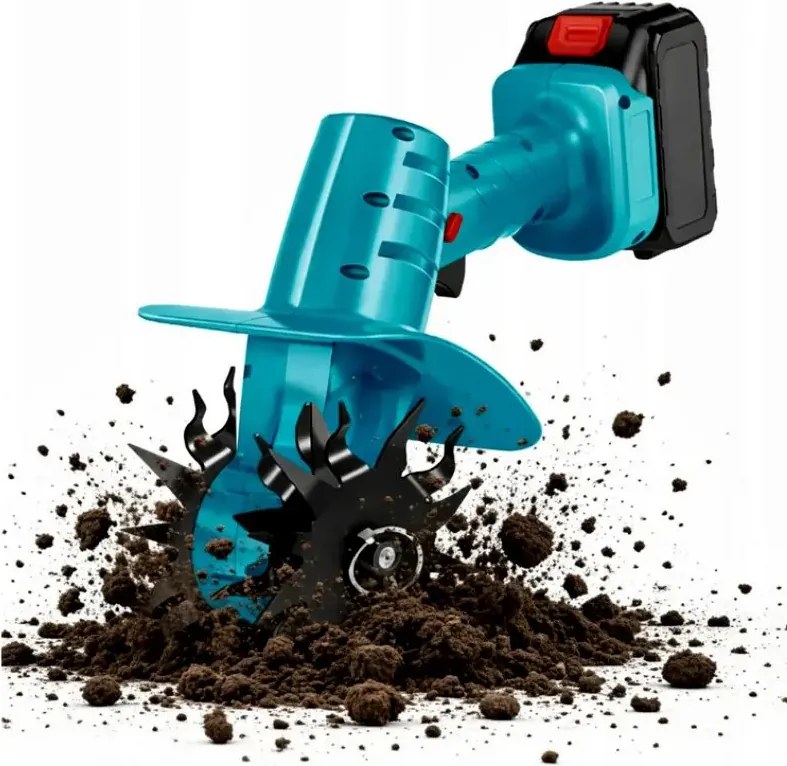 Kézi kerti kultivátor talajlazításhoz - 2 db akkumulátor