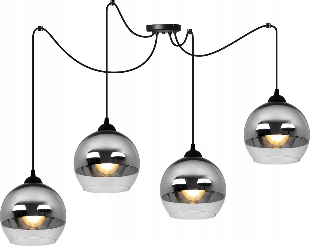 Mennyezeti Függőlámpa Csillár Pók Gömb Króm Loft Glamour Elegáns