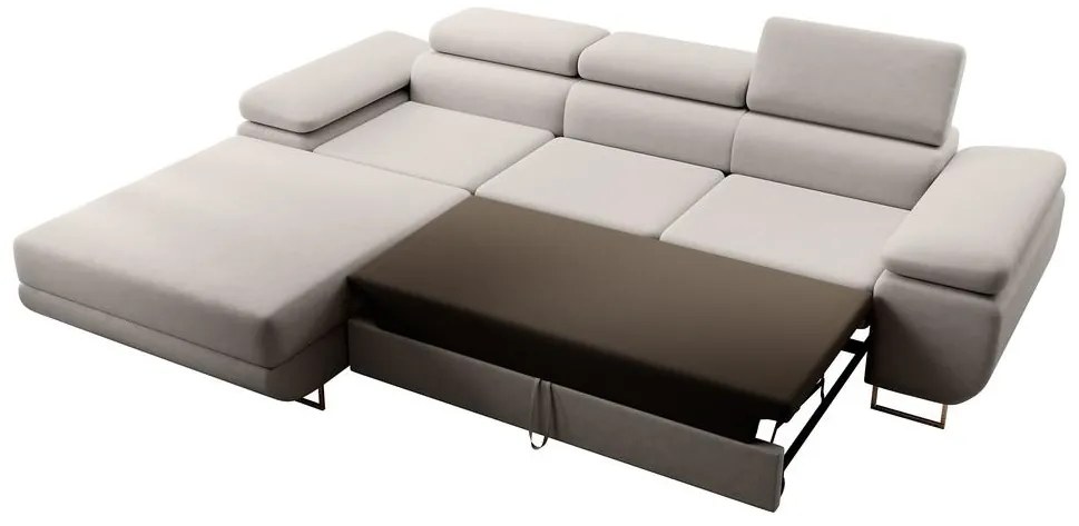 Sarokkanapé Grande (B) (szürke + króm). 1100550