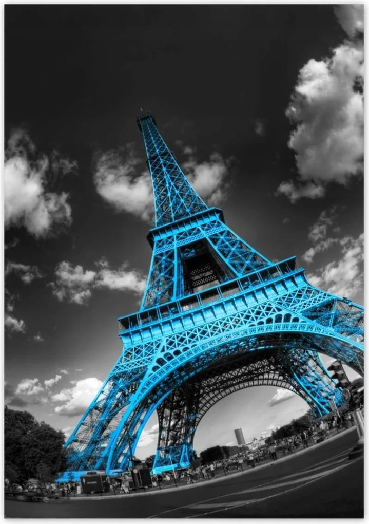 Poszterek 70x100 Türkiz Eiffel-torony