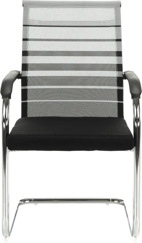 Tárgyalószék, szürke/fekete/ezüst, ESIN