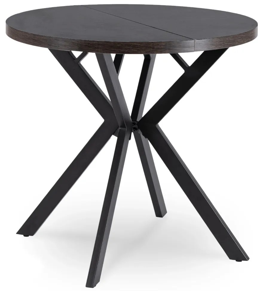 Bővíthető Étkezőasztal Fekete Színben. DORIAN 80-160 cm