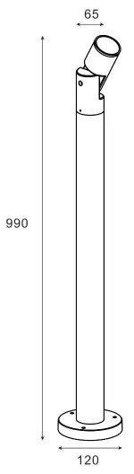 Zuma Line SJ14402 - Kültéri lámpa NOCTURNE 1xGU10/35W/230V IP65 fekete