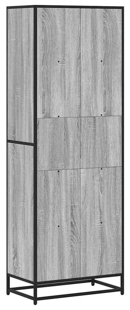szürke sonoma színű szerelt fa könyvespolc 60 x 35 x 170,5 cm