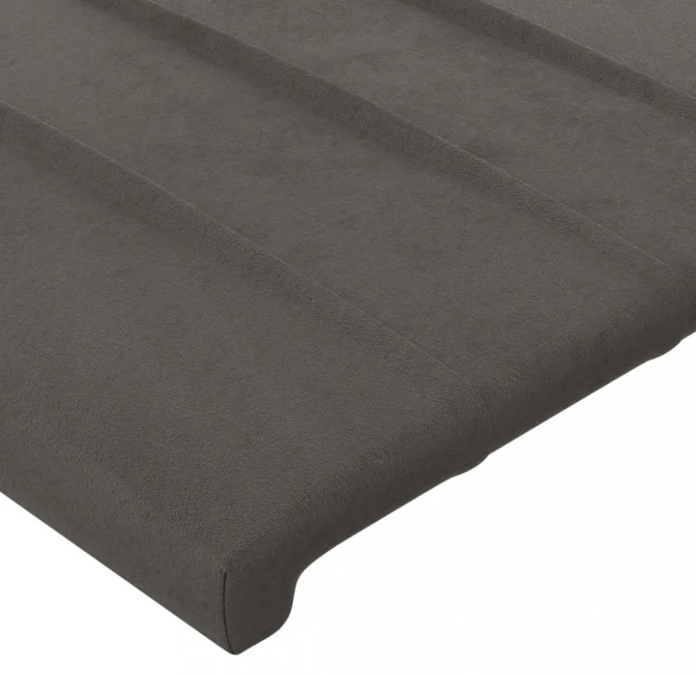 2 db sötétszürke bársony fejtámla 72 x 5 x 78/88 cm