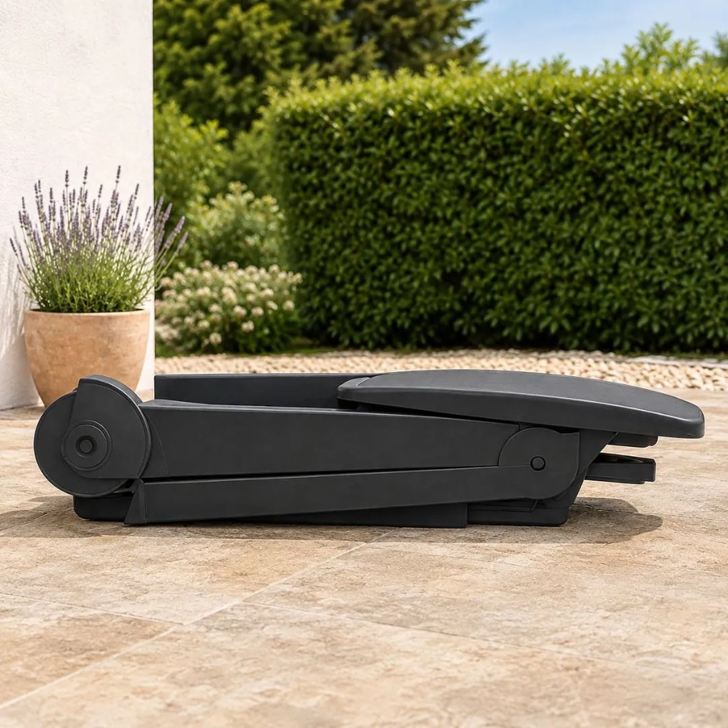 ZIRCONE kerti nyugágy, 72×195×101 cm, antracit I.P.A.E-Progarden