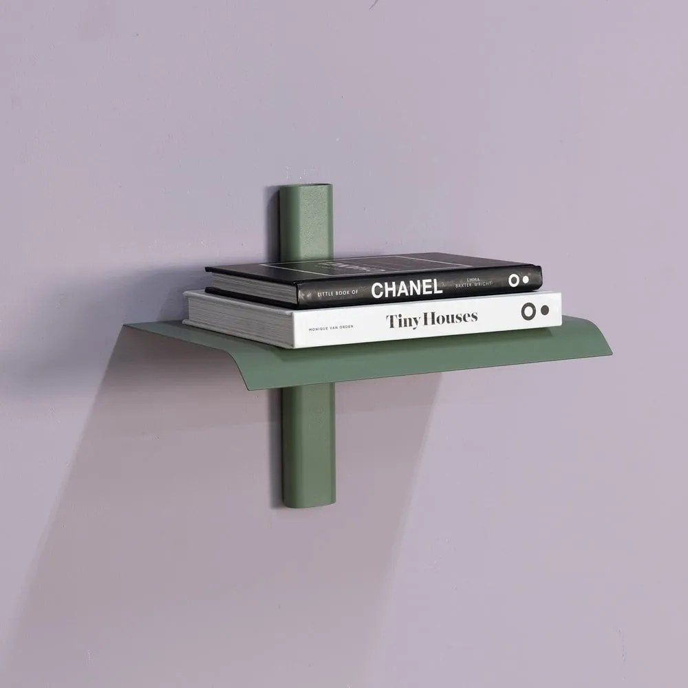 Szürkészöld fém fali polc 28 cm Hola – Spinder Design