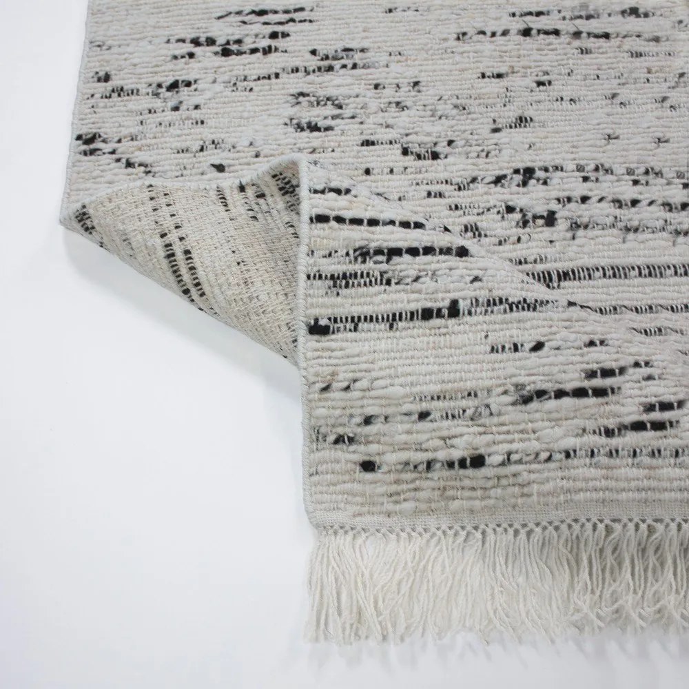 Szürke-elefántcsont színű kézi szövésű gyapjú szőnyeg 140x200 cm Ellsa – Flair Rugs