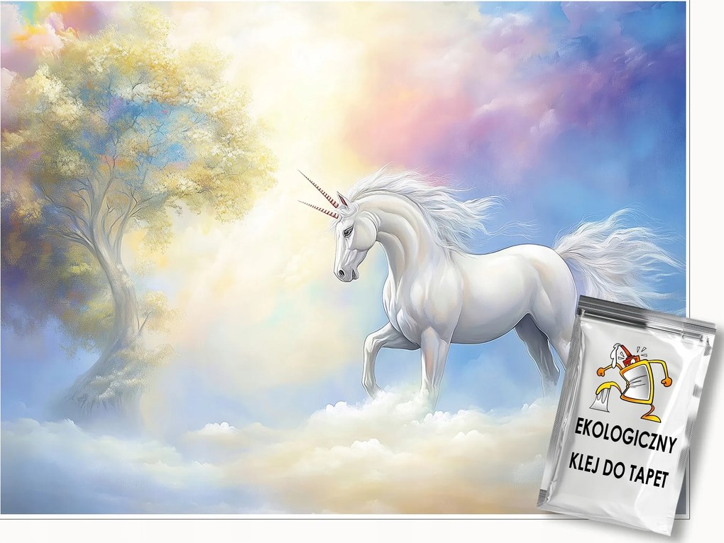 Fotótapéta Lányoknak Gyerekeknek Unikornis Ég Tapéta Flizelina 200x140