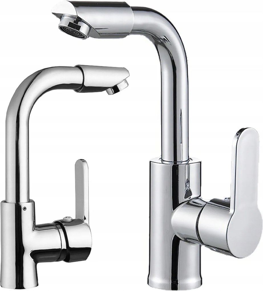 Fürdőszobai Konyhai Csaptelep Álló Mosogató Csaptelep Mosdó Forgó Króm