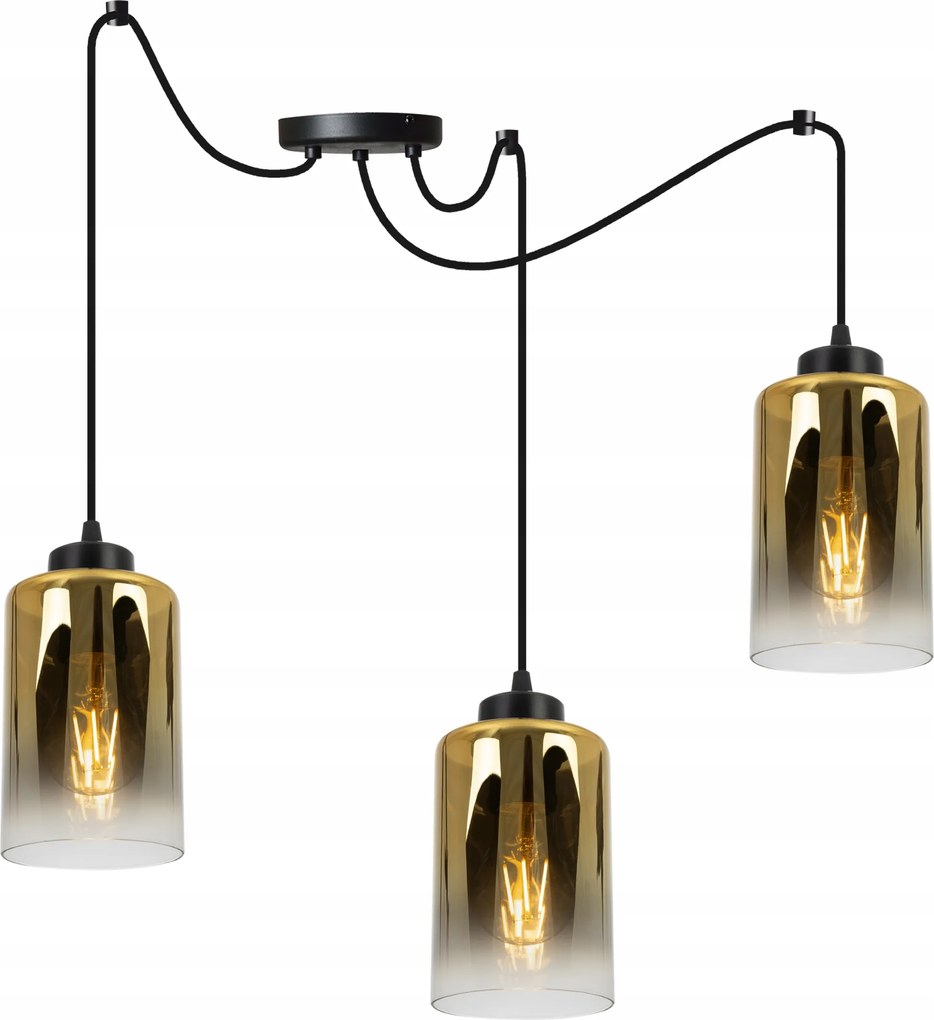 Mennyezeti Lámpa Lógó Csillár Elegáns Pók Üveg Arany Lámpabúra