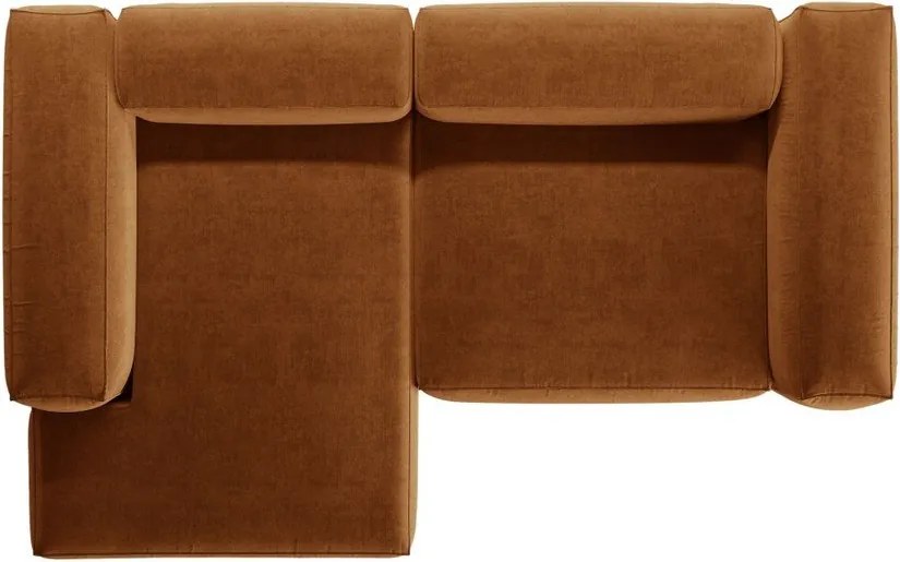 Téglavörös sarokkanapé (bal oldali-heverő résszel) Bergamo – Cosmopolitan Design