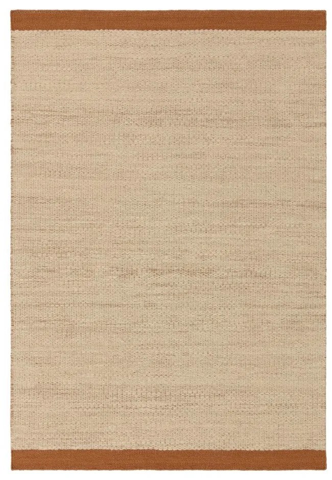 Krémszínű-terrakotta színű kézi szövésű gyapjú szőnyeg 160x230 cm Lima Rust – Asiatic Carpets