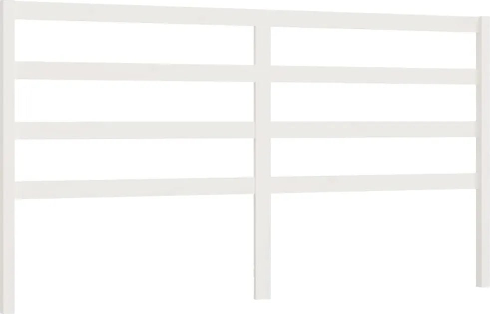 vidaXL fehér tömör fenyőfa ágyfejtámla 206 x 4 x 100 cm