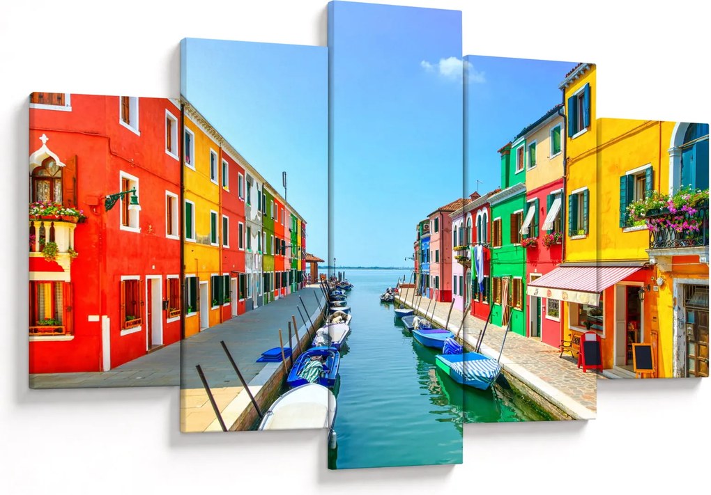 Kép - Burano sziget, Velence, Olaszország (150x105 cm)