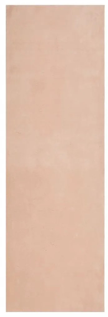 HUARTE púderszínű rövid szálú puha és mosható szőnyeg 80x250 cm